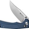 SENCUT Slybolt Crossbar Lock Blue Micarta Folding Knife