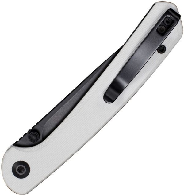 SENCUT Skelfin Button Lock White G10 Folding Knife