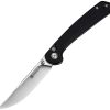 SENCUT Skelfin Button Lock Black G10 Folding Knife