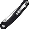 SENCUT Skelfin Button Lock Black G10 Folding Knife