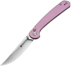 Sencut Skelfin Button Lock Folding Knife - Pink G10