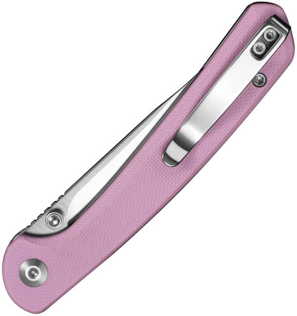 Sencut Skelfin Button Lock Folding Knife - Pink G10
