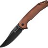 Sencut Vornix Linerlock Brown Wood Handle Knife