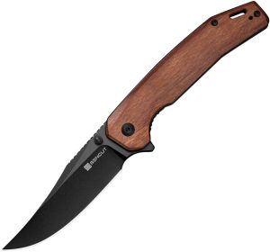 Sencut Vornix Linerlock Brown Wood Handle Knife