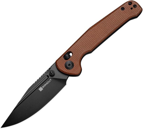 Sencut Glenspar Crossbar Lock Brown Micarta Knife