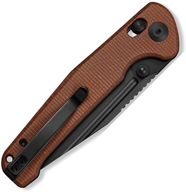Sencut Glenspar Crossbar Lock Brown Micarta Knife
