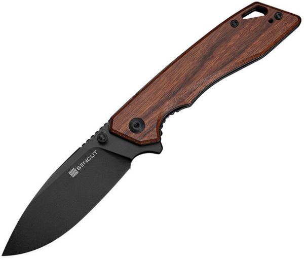 Sencut Stratex Linerlock Brown Wood Drop Point