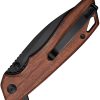 Sencut Stratex Linerlock Brown Wood Drop Point