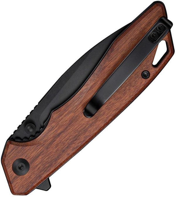 Sencut Stratex Linerlock Brown Wood Drop Point
