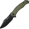 Sencut Tauron Linerlock Olive Micarta Folding Knife