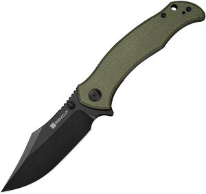 Sencut Tauron Linerlock Olive Micarta Folding Knife