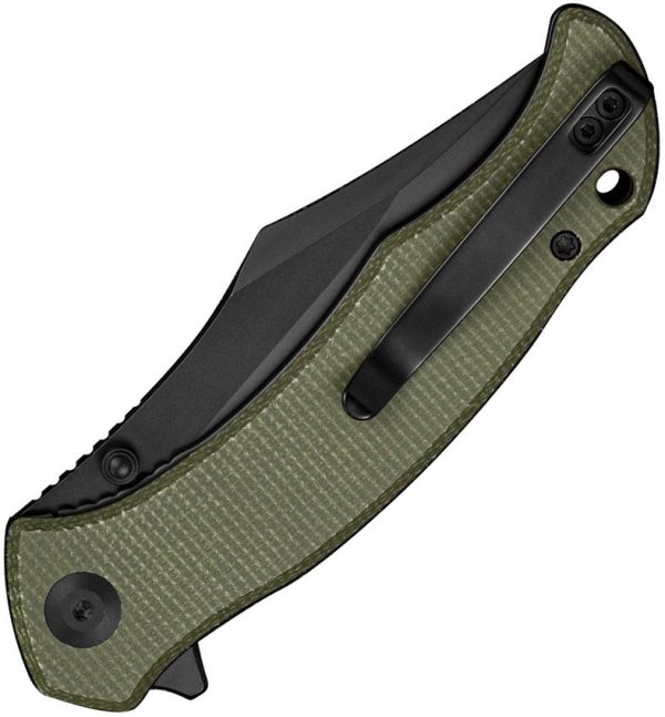 Sencut Tauron Linerlock Olive Micarta Folding Knife