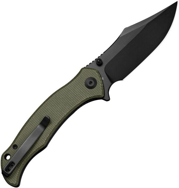 Sencut Tauron Linerlock Olive Micarta Folding Knife