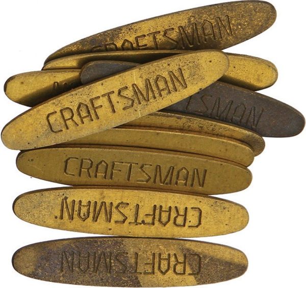 Schrade Craftsman Shield - Brass Pack of 10