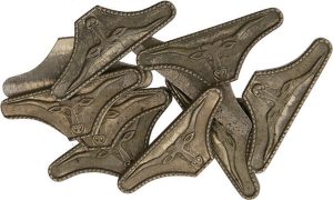 Schrade Long Horn Shield Antique Brass - Pack of 10
