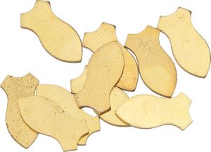 Schrade Plain Shield Fish Design Brass Finish Pack of 10
