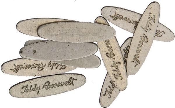 Schrade Teddy Roosevelt Shield Oval Antique Nickel Pack of 10