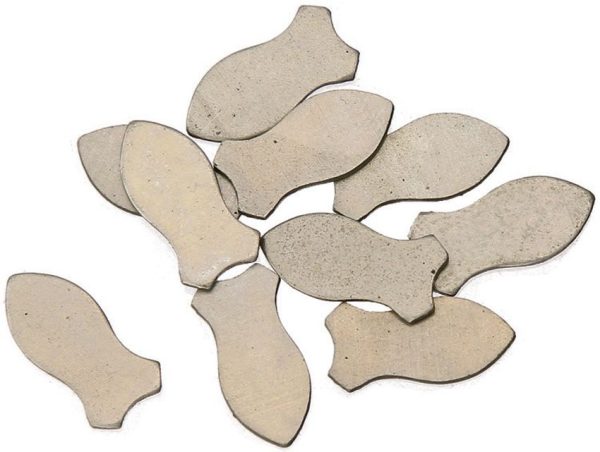 Schrade Plain Shield Fish Nickel Silver Pack of 10