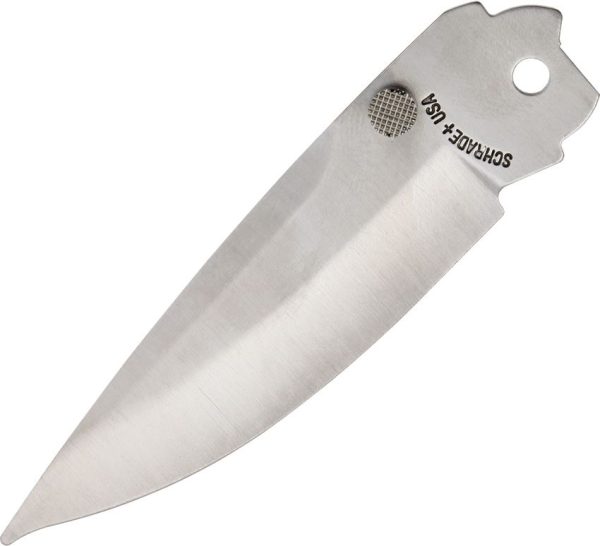 Schrade Folding Knife Blade Drop Point Thumb Studs 4 inch