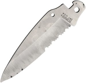 Schrade SW7 Serrated Blade - Lashing Hole 3.125 inches