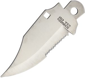 Schrade S682 Serrated Clip Point Blade - 4.63 inches