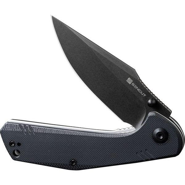 Sencut Actium Linerlock Black G10 Stonewash Folding Knife