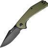 SENCUT Actium Linerlock Folding Knife 3.5" D2 OD Green G10