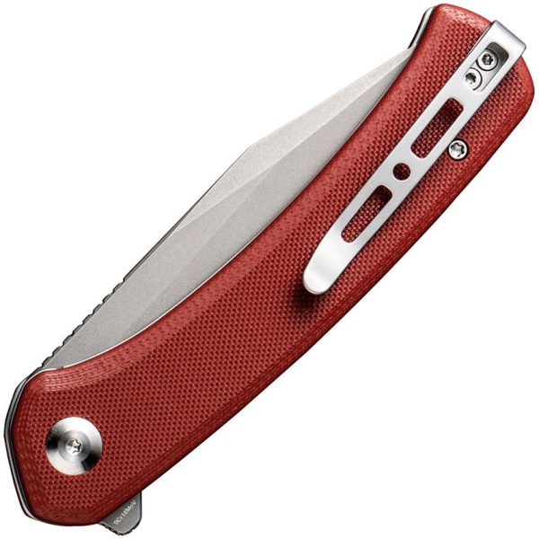 SENCUT Snap Linerlock Burgundy G10 Folding Knife