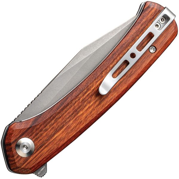 SENCUT Snap Linerlock Cuibourtia Wood Folding Knife