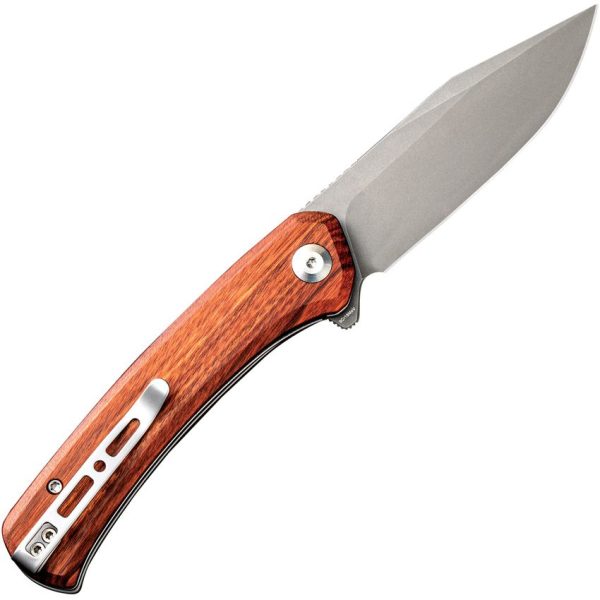 SENCUT Snap Linerlock Cuibourtia Wood Folding Knife