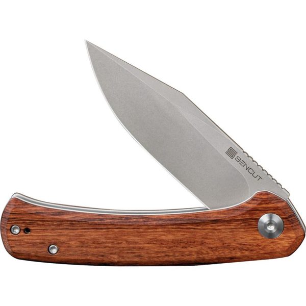 SENCUT Snap Linerlock Cuibourtia Wood Folding Knife