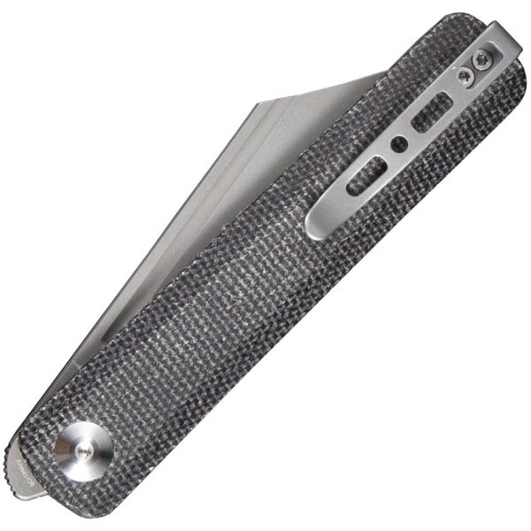 SENCUT Bronte Linerlock Black Canvas Micarta