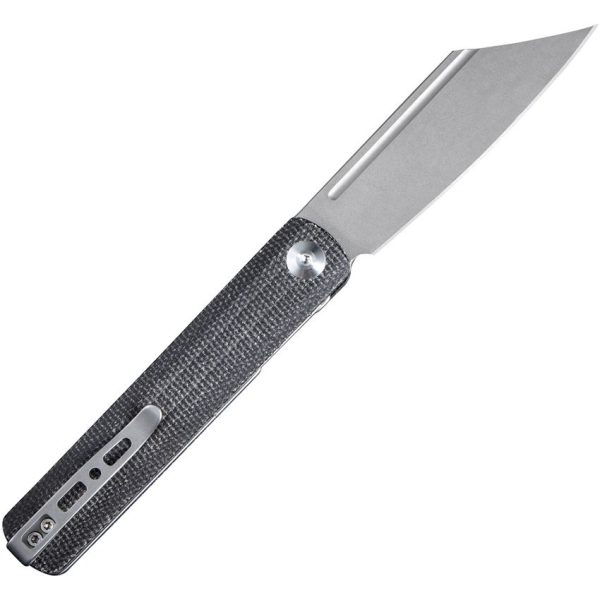 SENCUT Bronte Linerlock Black Canvas Micarta