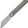 SENCUT Bronte Linerlock Green Canvas Micarta