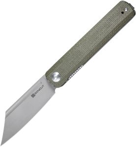 SENCUT Bronte Linerlock Green Canvas Micarta
