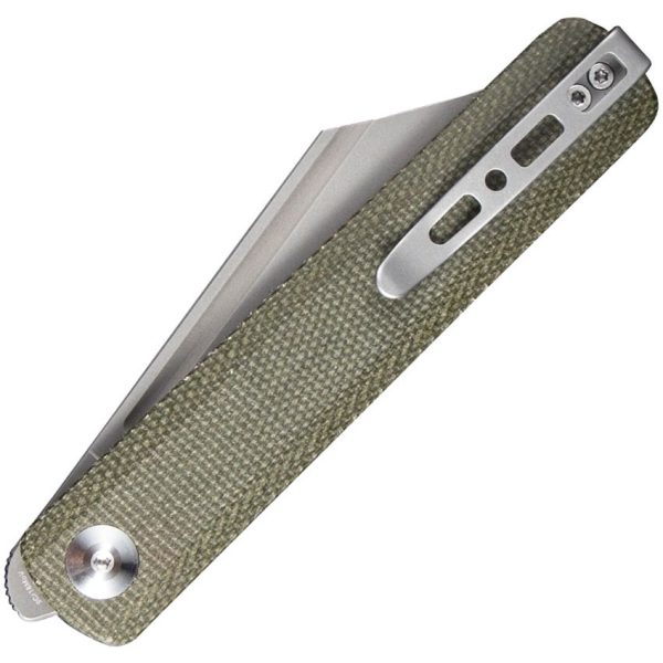 SENCUT Bronte Linerlock Green Canvas Micarta