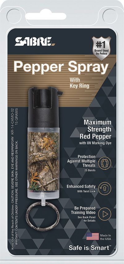 Sabre Key Ring Pepper Spray Realtree Camo