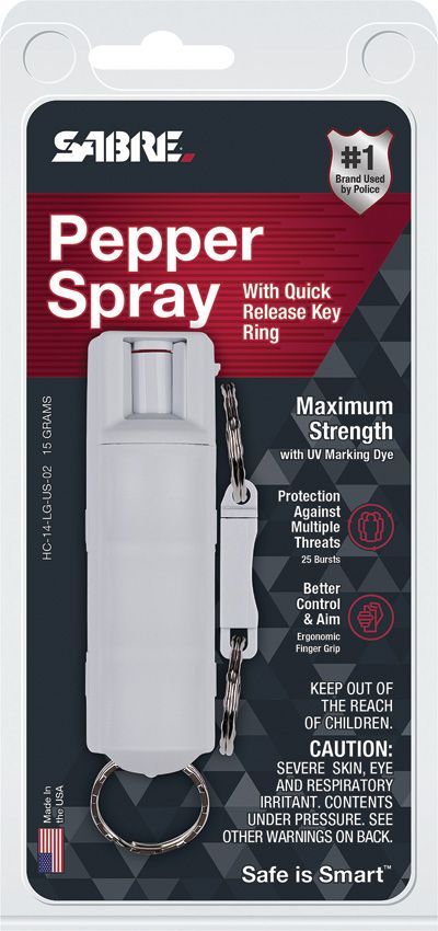 SA10492.jpg Sabre Hard Case Pepper Spray Gray Keyring