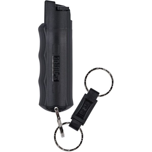 Sabre Key Ring Pepper Spray 0.54oz Black w/ UV Dye