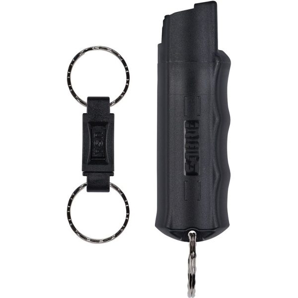 Sabre Key Ring Pepper Spray 0.54oz Black w/ UV Dye