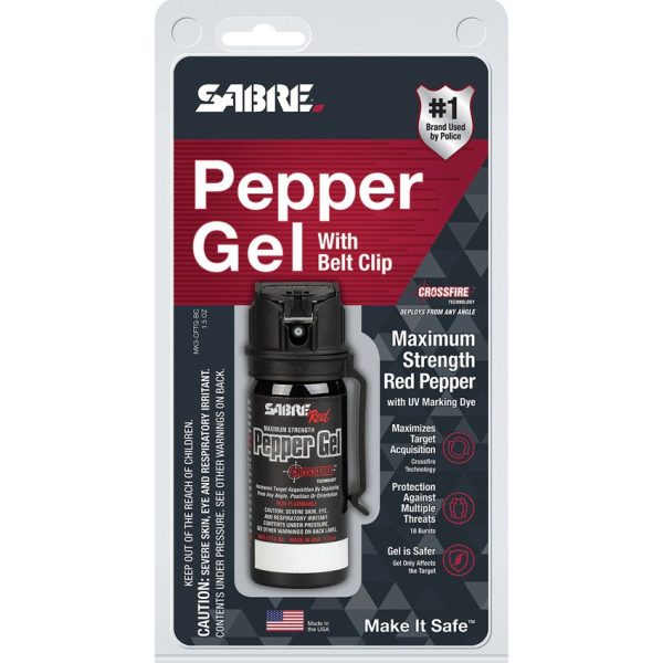 Sabre Crossfire Pepper Spray Gel - 18ft Range