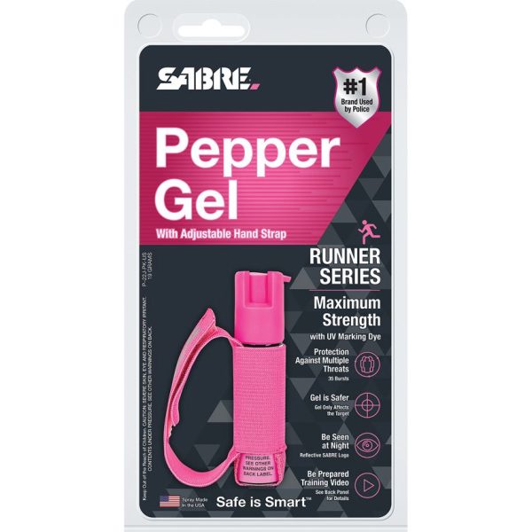 Sabre Jogger Pepper Spray Pink - Gel Stream 12ft
