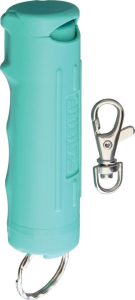 SA15346.jpg Sabre Flip Top Pepper Gel Teal - Keyring Belt Cutter