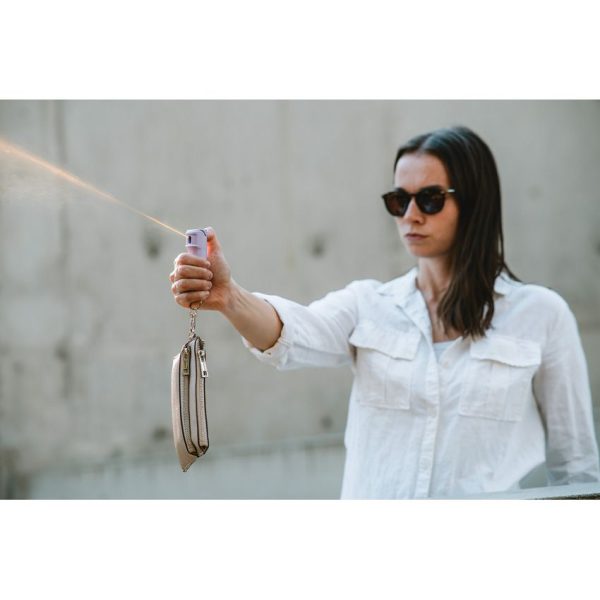 Sabre Finger Grip Pepper Spray Purple - 12 ft Range