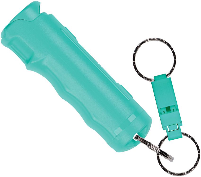 Sabre Gel .54oz Pepper Spray with Whistle Keychain Teal