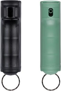 SA15435.jpg Sabre Flip Top Pepper Gel Two-Pack Black and Sage Green