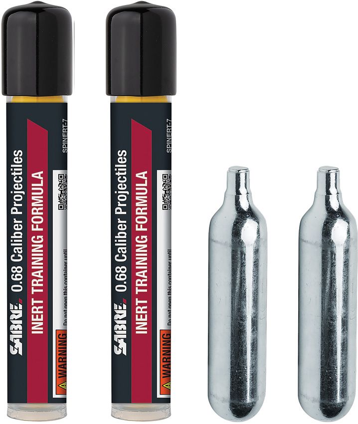Sabre Inert 0.68 Caliber Projectiles 2-Pack w/ CO2 Cartridges