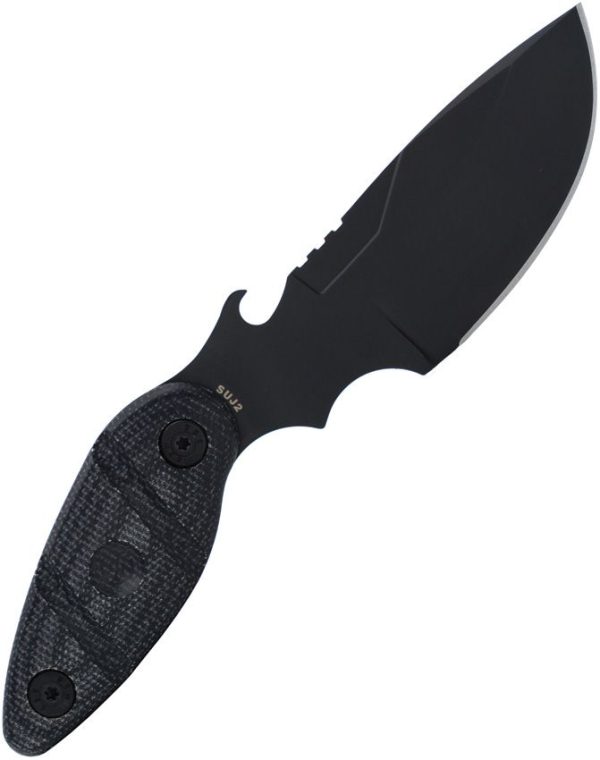 Sniper Bladeworks Skinner Black Fixed Blade Knife SUJ2 Steel