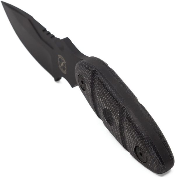 Sniper Bladeworks Skinner Black Fixed Blade Knife SUJ2 Steel