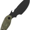 Sniper Bladeworks Skinner Black OD Fixed Blade Knife SUJ2 Steel